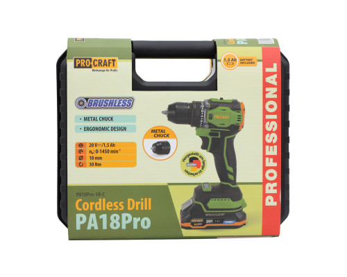 Шуруповерт Procraft PA18Pro (з 1 АКБ)