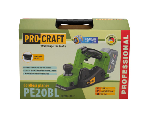 Акумуляторний рубанок Procraft PE20BL (Без АКБ та ЗП)