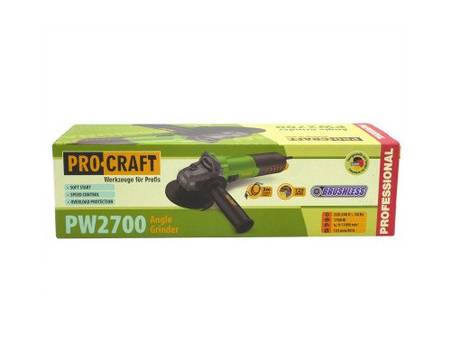 Кутошліфувальна машина безщіткова Procraft PW2350 125 мм