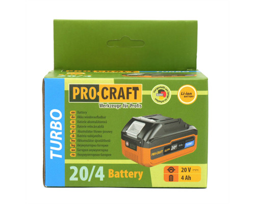 Акумуляторна батарея Procraft Battery20/4 Turbo (20В, 4Аг)
