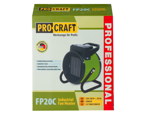 Тепловентилятор керамічний Procraft FP20C
