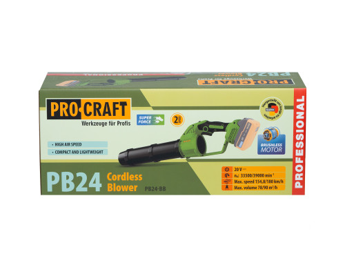 Акумуляторна повітродувка Procraft PB24 (без АКБ та зп)