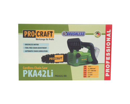 Акумуляторна ланцюгова пила Procraft PKA42Li (без АКБ та ЗП)