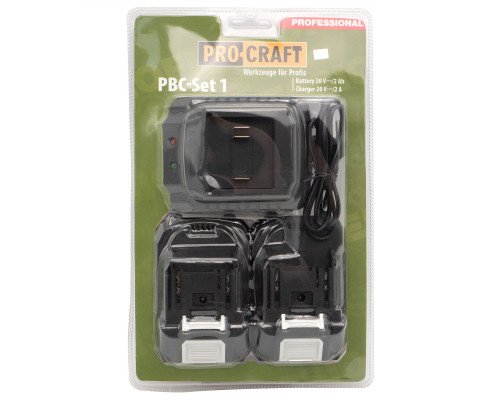 Набір акумуляторів та зарядного пристрою Procraft PBC-set1 (20/2 акб та зп)