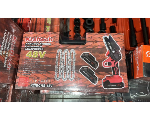 Аккумуляторная мини-пила Kraftech 48В KT/BCHS-48В  1 шина 3 цепи 6" 2 АКБ