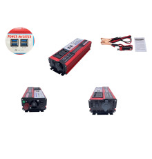 Інвертор з модифікованою синусоїдою Power Inverter 1000/2000Вт 12В 220В 4USB, 2 розетки