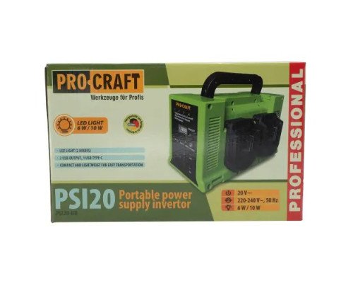 Аккумуляторный инвертор напряжения Procraft PSI20