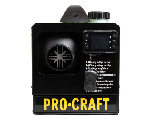Автономный дизельный обогреватель Procraft PDH5000 5 кВт (12V/24V/220V) с пультом
