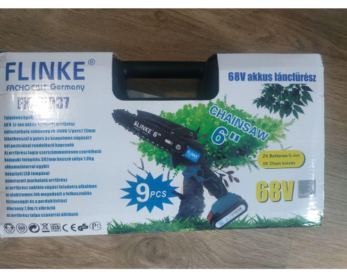 Аккумуляторная мини цепная пила 68v 3 цепи/2 шины