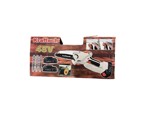 Акумуляторна міні ланцюгова пилка KrafTech 48v 4ланцюги/1шини