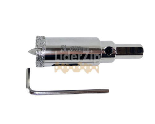 Алмазна коронка по плитці за допомогою ключового (пір’яна) 20 мм SHILI TOOLS FGN020Р