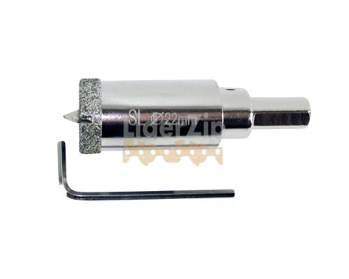 Алмазна коронка по плитці за допомогою ключового (пір’яна) 22 мм SHILI TOOLS FGN022Р