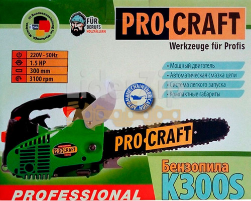 Бензопила Procraft K300S(шина, цепь 30)