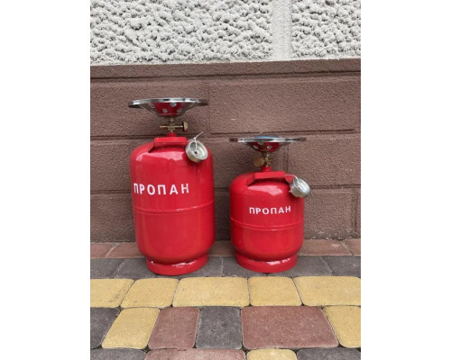 Газовый Баллон с горелкой и гайкой для заправки )ПРОПАН БУТАН) 12л