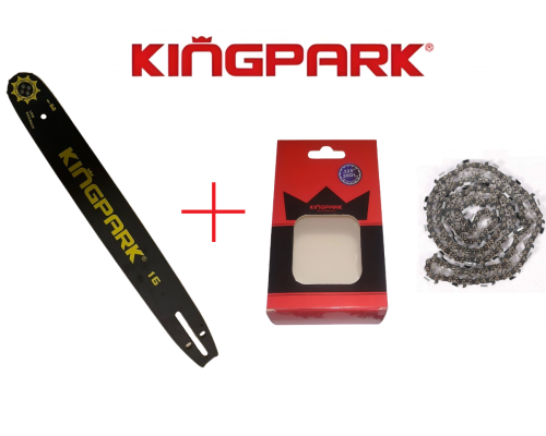 Шина с цепью KingPark 64 звена Супер зуб