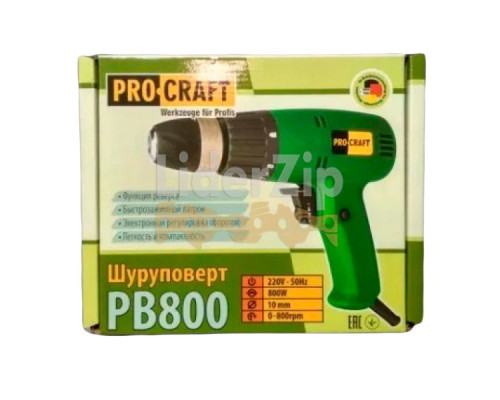 Шуруповерт мережевий Procraft PB800