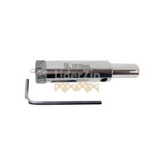 Алмазна коронка по плитці за допомогою ключового (пір’яна) 16 мм SHILI TOOLS FGN016Р