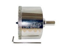 Алмазна коронка по плитці за допомогою ключового (пір’яна) 65 мм SHILI TOOLS FGN065Р