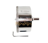 Алмазная коронка по плитке с направляющей (перьевая) 80 мм SHILI TOOLS FGN080Р