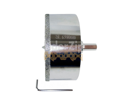 Алмазная коронка по плитке с направляющей (перьевая) 90 мм SHILI TOOLS FGN090Р
