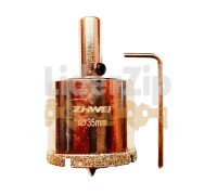 Алмазная коронка по плитке с направляющей (перьевая) ZHWEI 35 мм