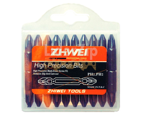 Набір біт ZHIWEI РН2.PH2х25мм посилена сталь S2 (20 шт.)