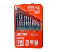 Набор сверл по металлу 13 шт. ZHWEI BMB-13HSMM