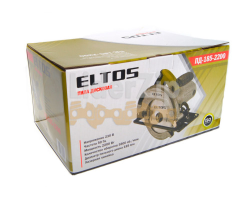 Пила дискова Eltos ПД-185-2200 металевий корпус