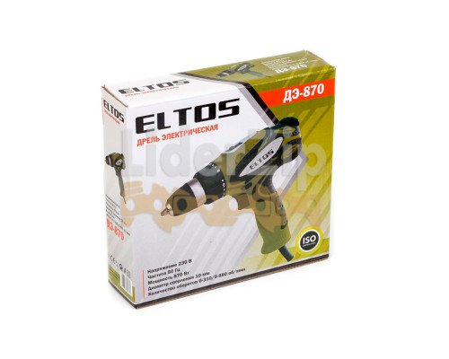 Шуруповерт сетевой Eltos ДЕ-870/2