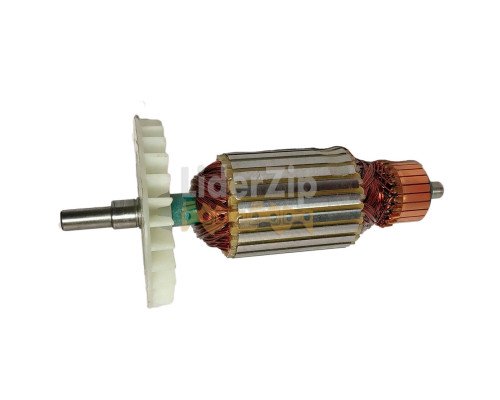 Якорь для электропилы цепной Интерскол (Россия); Lобщ.170, Lпос.133, Dжел.45, Lжел.51, Dкол.28