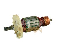 Якорь для отбойного молотка Powertec (Повертек); Lобщ.196, Lпос.154, Dжел.56, Lжел.45, Dкол.36, z7, право; пос.подш.: нижн.10