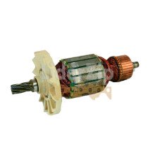 Якорь для отбойного молотка Powertec (Повертек); Lобщ.196, Lпос.154, Dжел.56, Lжел.45, Dкол.36, z7, право; пос.подш.: нижн.10