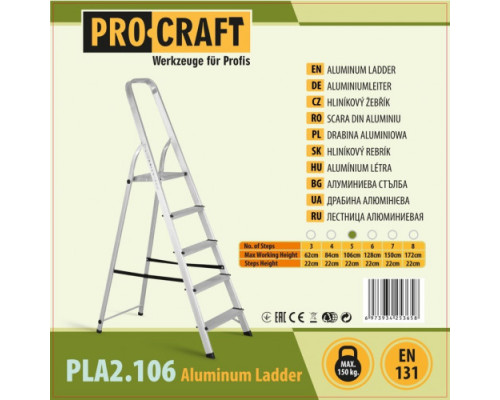 Драбина-стрем'янка алюмінієва Procraft PLA2.106